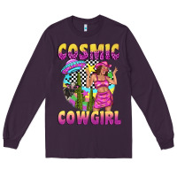 Plum cosmic cowgirl Long Sleeve Tee - texasbilliewilder