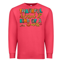 Cardinal thankful  blessed and kind of a mess Premium Sweatshirt - AdoDesignShop