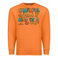 Carrot thankful  blessed and kind of a mess Premium Sweatshirt - AdoDesignShop