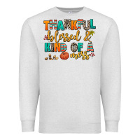 Oatmeal Heather thankful  blessed and kind of a mess Premium Sweatshirt - AdoDesignShop