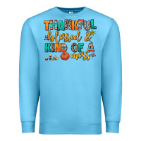 Ocean Blue thankful  blessed and kind of a mess Premium Sweatshirt - AdoDesignShop