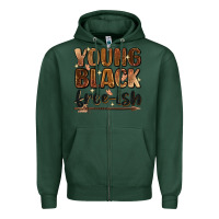 Sports Green young black free ish Zipper Hoodie - Zillion Design Studio