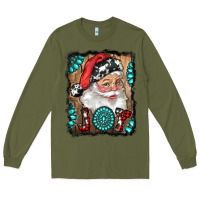 Army Green Santa Claus Joy Long Sleeve Tee - RanaPortraitStore
