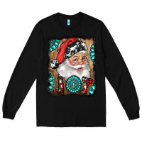 Black Santa Claus Joy Long Sleeve Tee - RanaPortraitStore