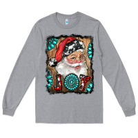 Heather Grey Santa Claus Joy Long Sleeve Tee - RanaPortraitStore