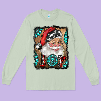 Long Sleeve Tee Santa Claus Joy