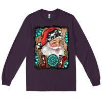 Plum Santa Claus Joy Long Sleeve Tee - RanaPortraitStore