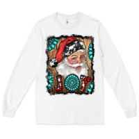 White Santa Claus Joy Long Sleeve Tee - RanaPortraitStore