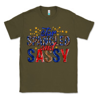 Army Green star spangled and sassy billie wilder Classic Tee - texasbilliewilder
