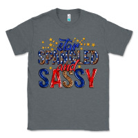 Charcoal Heather star spangled and sassy billie wilder Classic Tee - texasbilliewilder