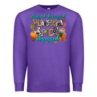 Purple stressed depressed pumpkin spice obsessed Premium Sweatshirt - AdoDesignShop