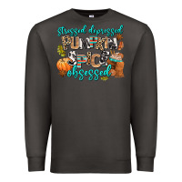 Smoke stressed depressed pumpkin spice obsessed Premium Sweatshirt - AdoDesignShop