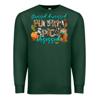 Sports Green stressed depressed pumpkin spice obsessed Premium Sweatshirt - AdoDesignShop