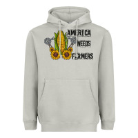 Moon Dust america needs farmers Heavyweight Hoodie - CowhideDigitalArt