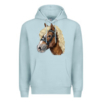 Blue Mist Haflinger Avelignese Horse Premium Hoodie - LillyAllenDesigns