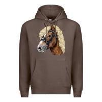 Coffee Haflinger Avelignese Horse Premium Hoodie - LillyAllenDesigns