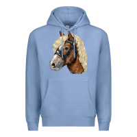 Colony Blue Haflinger Avelignese Horse Premium Hoodie - LillyAllenDesigns