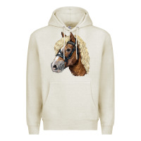 Oatmeal Heather Haflinger Avelignese Horse Premium Hoodie - LillyAllenDesigns