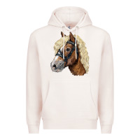 Pale Pink Haflinger Avelignese Horse Premium Hoodie - LillyAllenDesigns