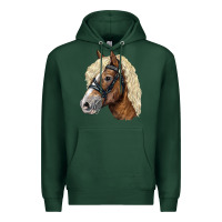 Sports Green Haflinger Avelignese Horse Premium Hoodie - LillyAllenDesigns