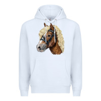 White Haflinger Avelignese Horse Premium Hoodie - LillyAllenDesigns