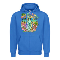 True Royal summer vibes with smile face and leopard Zipper Hoodie - texasbilliewilder