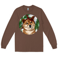 Chestnut Shiba Inu Christmas Long Sleeve Tee - RanaPortraitStore