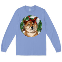 Colony Blue Shiba Inu Christmas Long Sleeve Tee - RanaPortraitStore