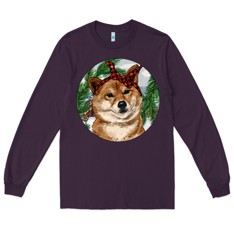 Shiba Inu Christmas Long Sleeve Tee by RanaPortraitStore | Teevron