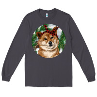 Smoke Shiba Inu Christmas Long Sleeve Tee - RanaPortraitStore