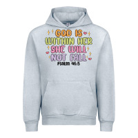 Heather Grey god is within her she will not fall Urban Hoodie - MaliasSmallBusiness