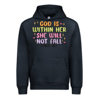 Navy god is within her she will not fall Urban Hoodie - MaliasSmallBusiness
