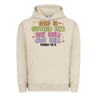 Pigment French Oak god is within her she will not fall Urban Hoodie - MaliasSmallBusiness