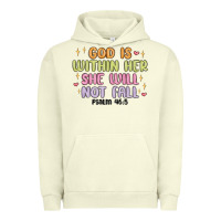 Pigment Pistachio god is within her she will not fall Urban Hoodie - MaliasSmallBusiness