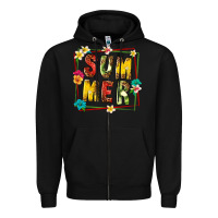 Black summer with fruit Zipper Hoodie - texasbilliewilder