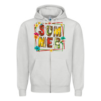 Dove Grey summer with fruit Zipper Hoodie - texasbilliewilder