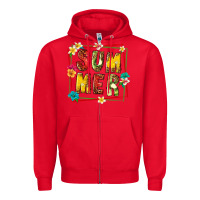 Red summer with fruit Zipper Hoodie - texasbilliewilder
