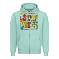 Seafoam summer with fruit Zipper Hoodie - texasbilliewilder