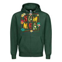 Sports Green summer with fruit Zipper Hoodie - texasbilliewilder