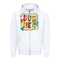 White summer with fruit Zipper Hoodie - texasbilliewilder