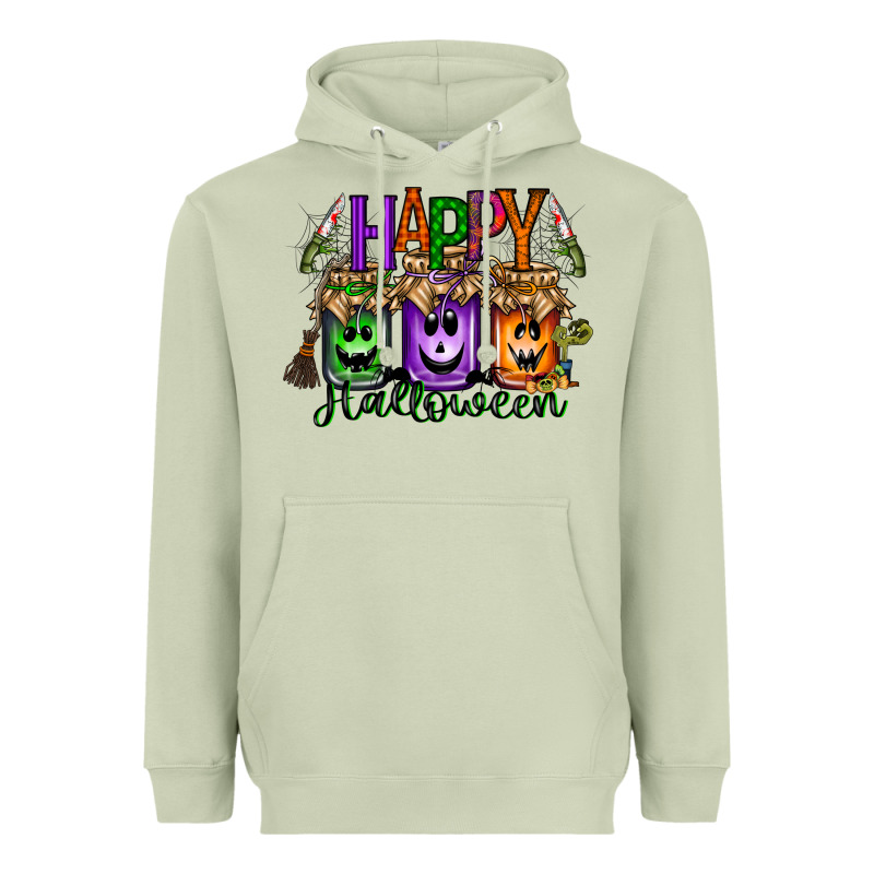 Happy Halloween Jar Heavyweight Hoodie by RacoonDesign | Teevron