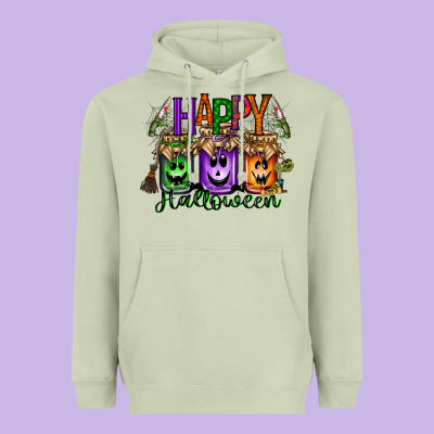 Happy Halloween Jar Heavyweight Hoodie Designed By Racoondesign