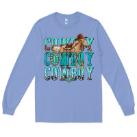 Colony Blue cowboy cowboy cowboy Long Sleeve Tee - texasbilliewilder