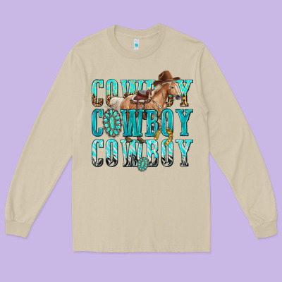 Long Sleeve Tee cowboy cowboy cowboy