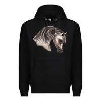 Black Arabian Horse Premium Hoodie - LillyAllenDesigns