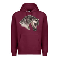 Burgundy Arabian Horse Premium Hoodie - LillyAllenDesigns