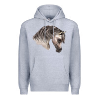 Heather Grey Arabian Horse Premium Hoodie - LillyAllenDesigns