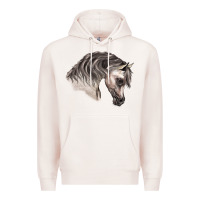 Pale Pink Arabian Horse Premium Hoodie - LillyAllenDesigns
