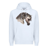 White Arabian Horse Premium Hoodie - LillyAllenDesigns