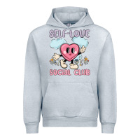 Heather Grey self love social club Urban Hoodie - MaliasSmallBusiness